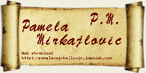 Pamela Mirkajlović vizit kartica